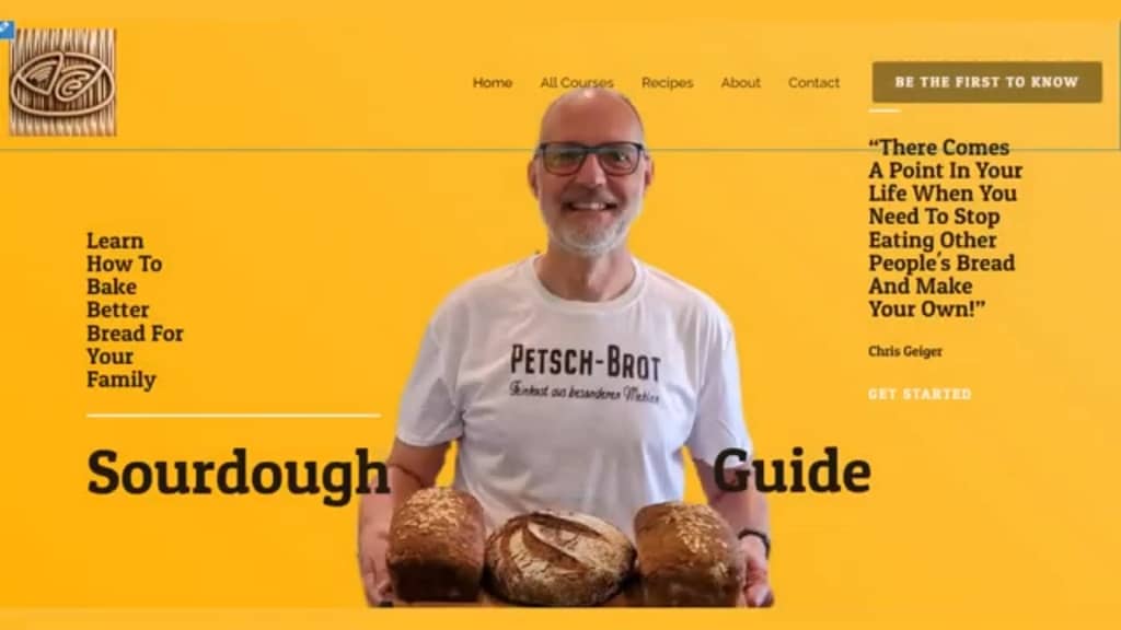Home page of Sourdough.guide